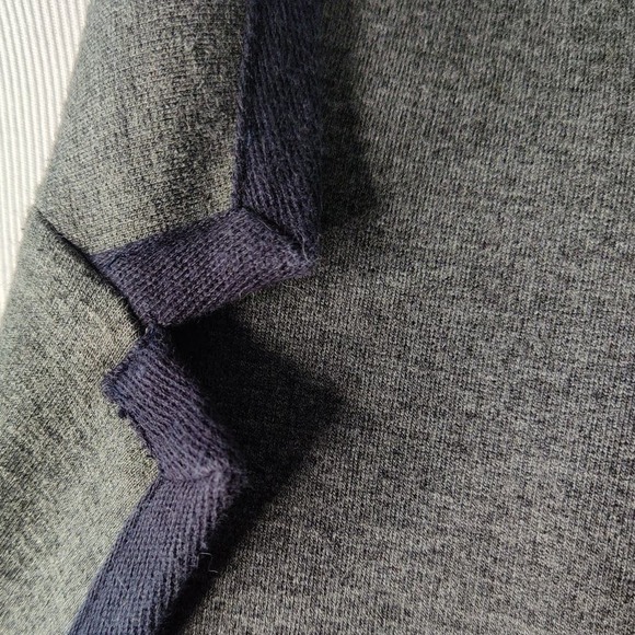 Gap the academy blazer dark heather gray navy trim crest button pink details - Picture 6 of 11